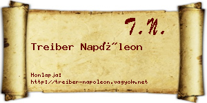 Treiber Napóleon névjegykártya
